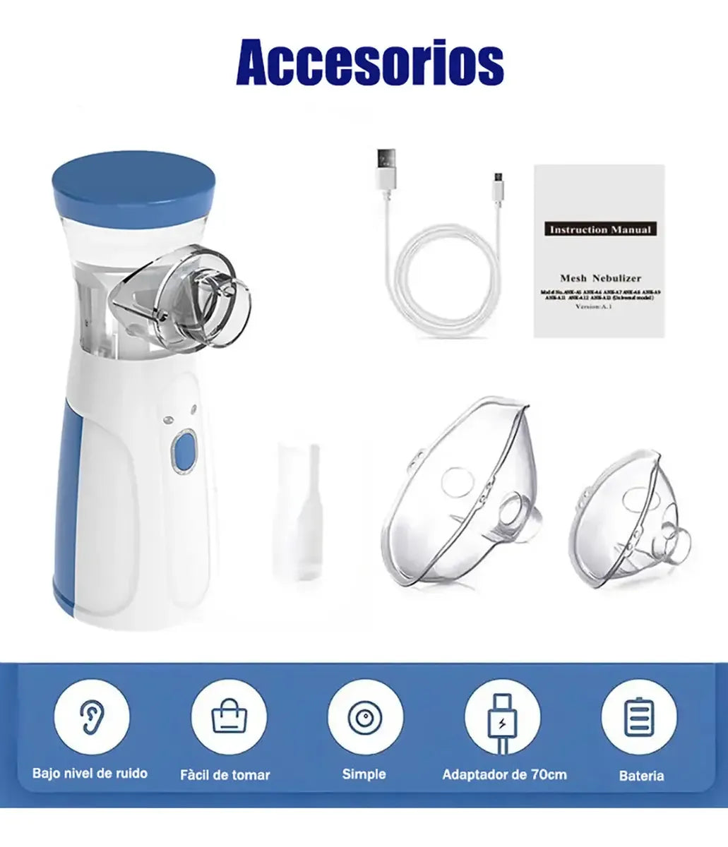 Nebulizador Portatil Niños Y Adultos Mesh Vaporizador