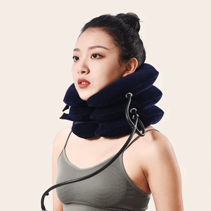 Estirador de cuello para aliviar el dolor
