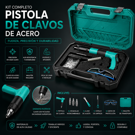 PISTOLA DE CLAVOS FULMINANTE DE PRESIÓN